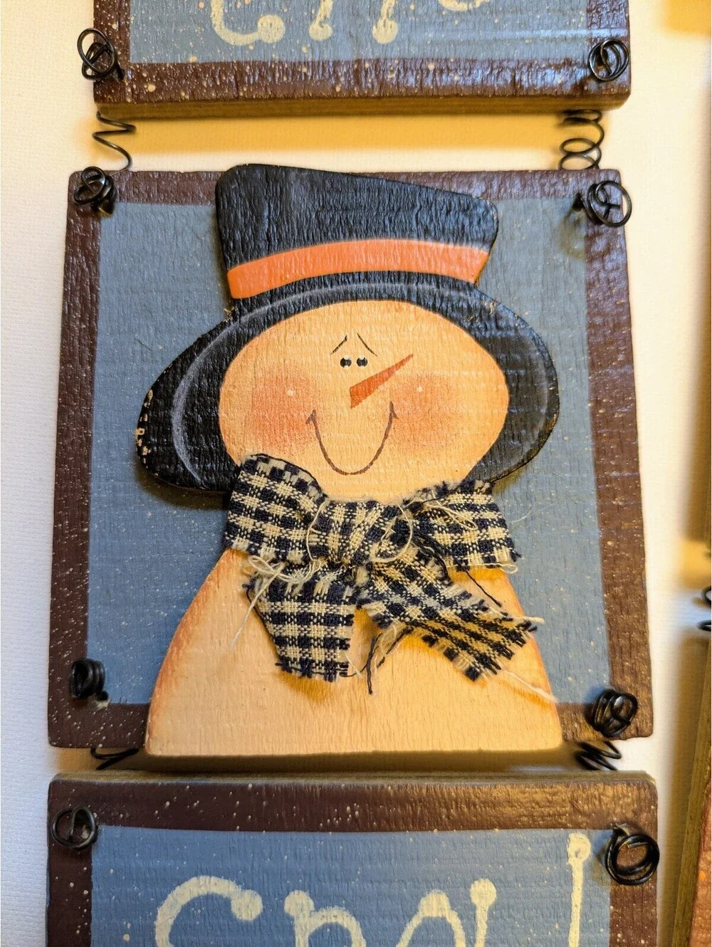 Crazy Mountain Primitive Wood Autumn & Winter Door Hanging Welcome Signs